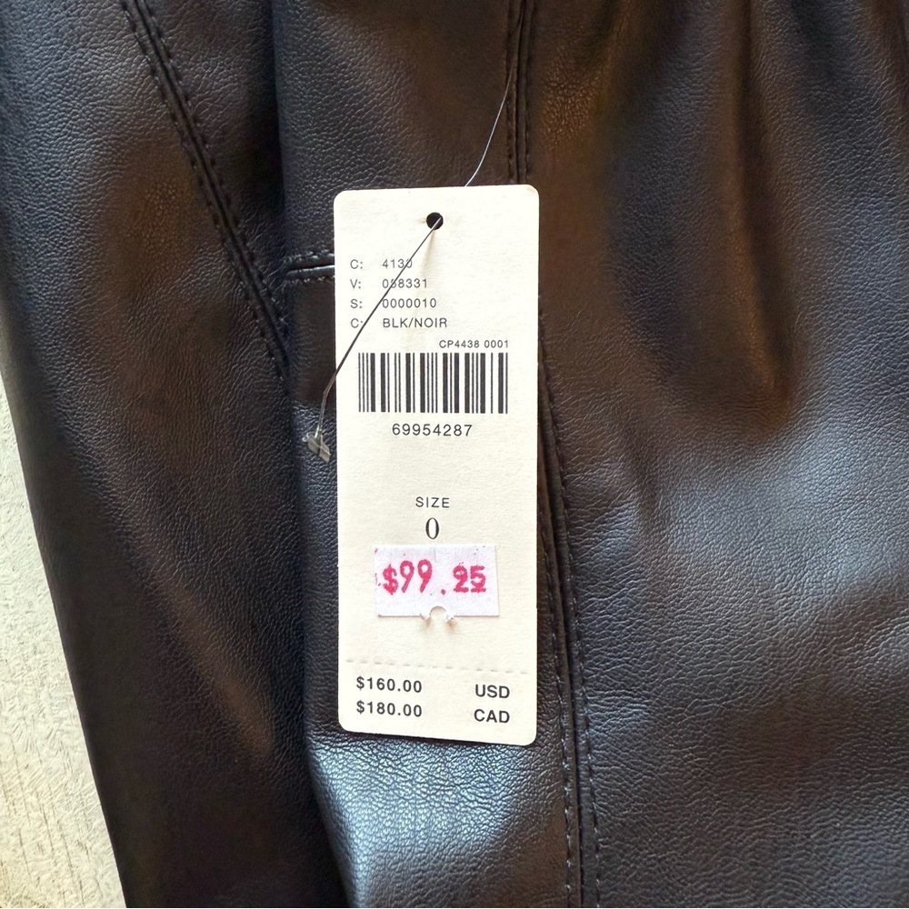 NWT Maeve Anthropologie Square-neck leather black dress S - Picture 12 of 15